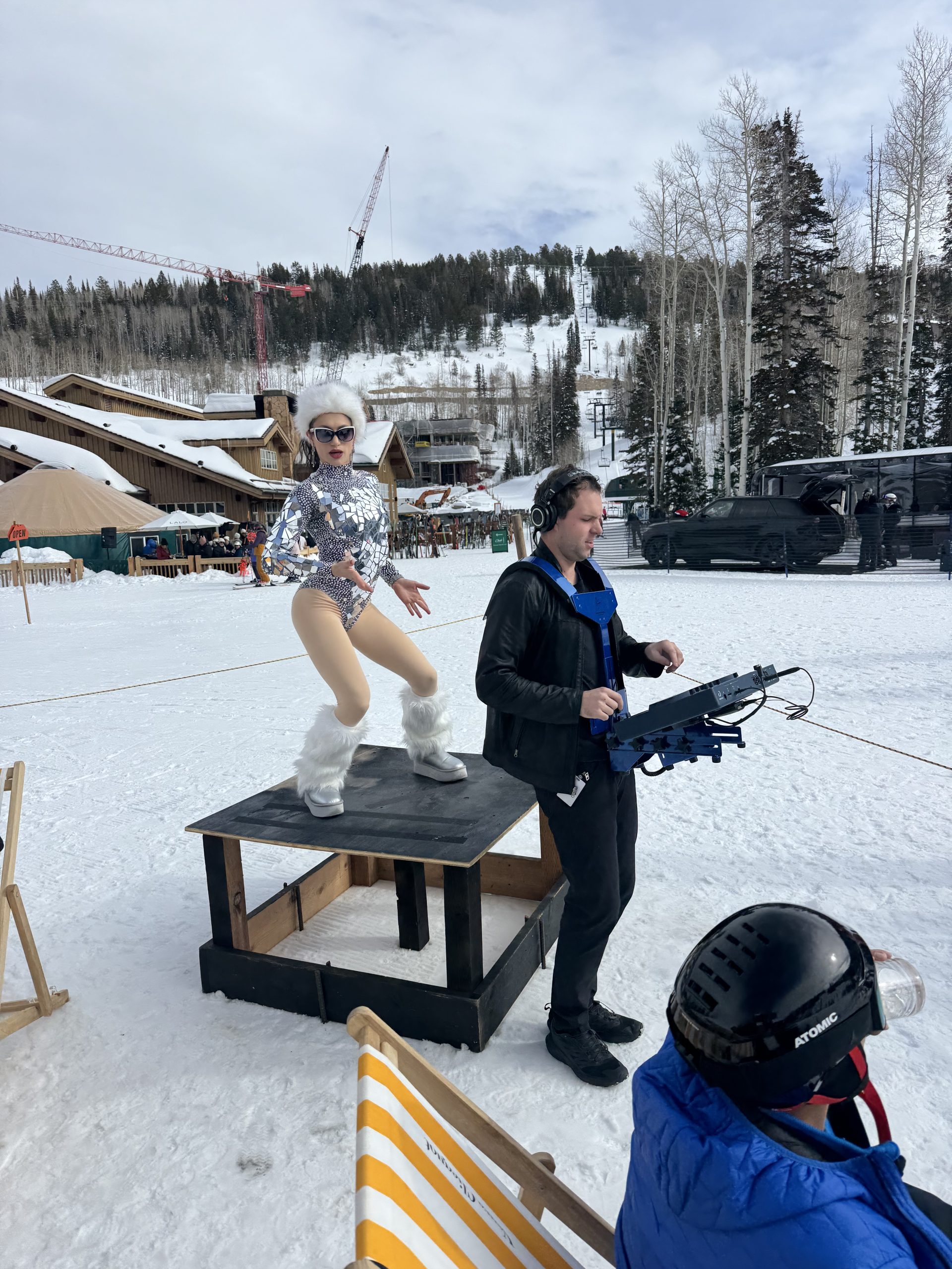 DJ Cam Reeve using Walkabout during an outdoor event